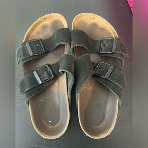 Black Suede Birkenstock sandals